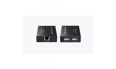 Удлинитель USB по витой паре CAT5e/6 до 100/150 м, 4 USB 2.0, 480 Мб/с Lenkeng LKV100USB