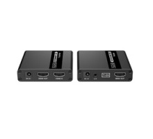 Удлинитель KVM HDMI, FullHD, CAT5e/6 до 40/70 метров, проходной HDMI, аудио вых. Lenkeng LKV223KVM