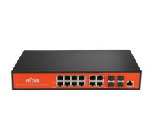 WI-PMS312GF, Коммутатор управляемый L2 PoE 150Вт, порты 8 PoE GE + 4 Combo GE/SFP