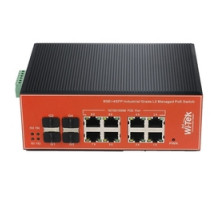 WI-PMS312GF-I Промышленный управляемый L2 коммутатор 8 PoE 1000Base-T + 4 SFP