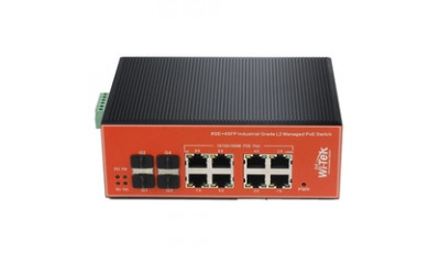 WI-PMS312GF-I Промышленный управляемый L2 коммутатор 8 PoE 1000Base-T + 4 SFP