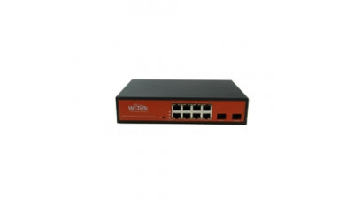 WI-PS310GF, Коммутатор неуправляемый PoE 150Вт, порты 8 PoE GE + 2SFP, режим VLAN